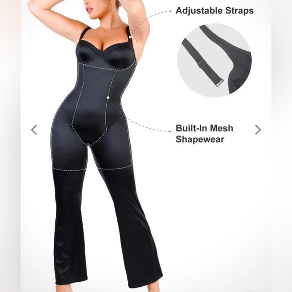 POPILUSH Metallic Shiny Shapewear Jumpsuit  - NWT - Picture 3 of 8